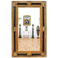 Grand miroir baroque en bois doré et noir 160x98 cm Ecouen