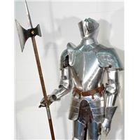 Armure médiévale de chevalier hallebardier 190 cm Boucicaut