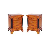 2 tables de chevet style Empire en acajou massif Calignac