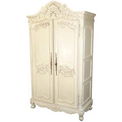 Armoire de mariage normande en bois blanc Brecy