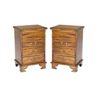 2 tables de nuit style anglais victorien en acajou Blosset