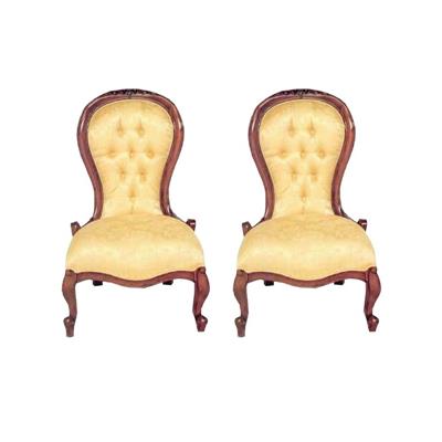 2 chaises en acajou style anglais victorien