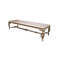 Table baroque en acajou doré à têtes de lion 350x120 cm Bolton