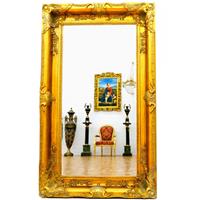 Miroir baroque cadre en bois doré 150x90 cm Beauregard