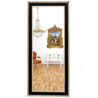 Grand miroir baroque noir et argent 184x82 cm Saumur