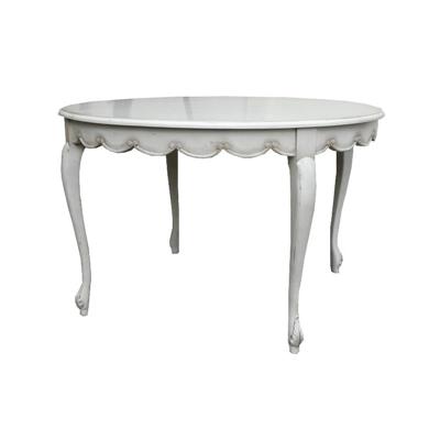 Table repas style Shabby Chic en acajou massif Gisors