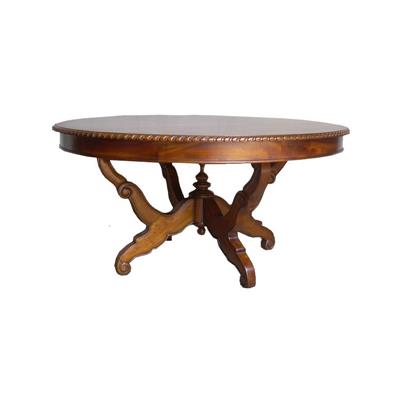 Table repas ronde style anglais victorien en acajou massif Livingston150 cm