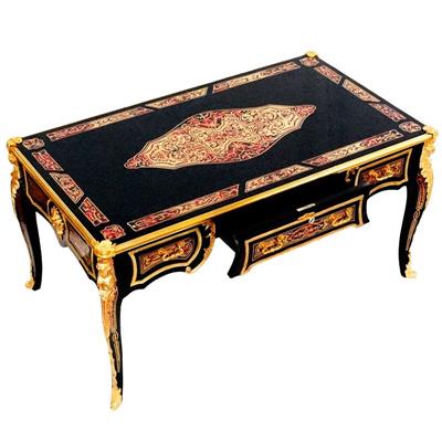 Bureau marqueterie Boulle style Napoléon III Haussmann