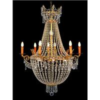Lustre montgolfière en cristal 16 feux Villandry