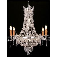 Lustre montgolfière en cristal Loches argent