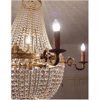 Lustre montgolfière en cristal 16 feux Sully