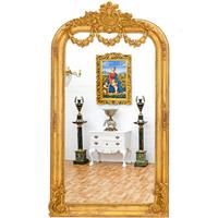 Grand miroir baroque Louis XV bois doré 220x120 Malmaison
