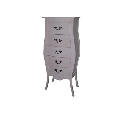 Commode de style baroque en acajou blanc Shabby Chic Vayres