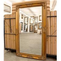 Grand miroir baroque en bois doré 212x120 cm Chantilly