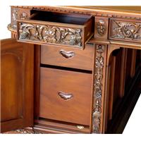 Bureau Resolute Desk en acajou massif plateau noir