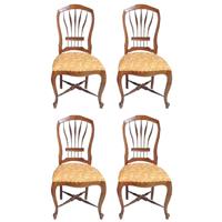 4 chaises baroque en acajou massif