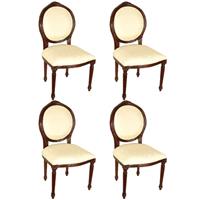 4 chaises style Louis XVI en acajou