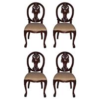 4 chaises style anglais victorien en acajou