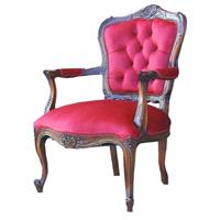 2 fauteuils de style Louis XV en acajou