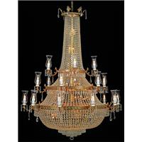 Lustre montgolfière à étages en cristal 46 feux Versailles