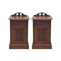 2 tables de chevet style anglais Chippendale en acajou Belfast