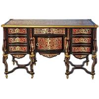 Bureau Mazarin style Louis XIV marqueterie Boulle