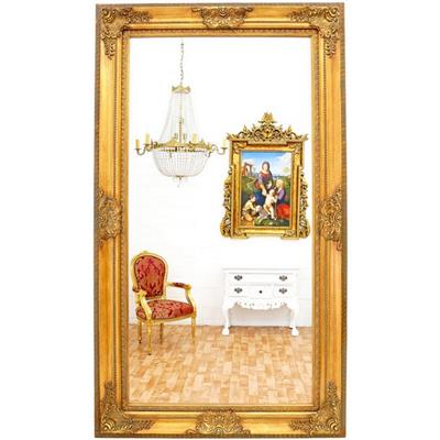 Grand miroir baroque en bois doré 212x120 cm Chantilly