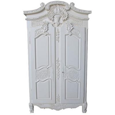 Armoire normande en bois laqué blanc Courcy