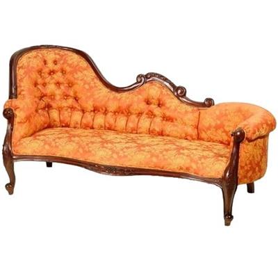 Banquette style baroque en acajou massif Guermantes