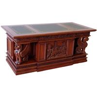 Bureau d'avocat style Empire en acajou massif Alcester