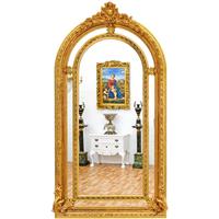 Miroir fenêtre néoclassique en bois doré 212x112 cm Versailles