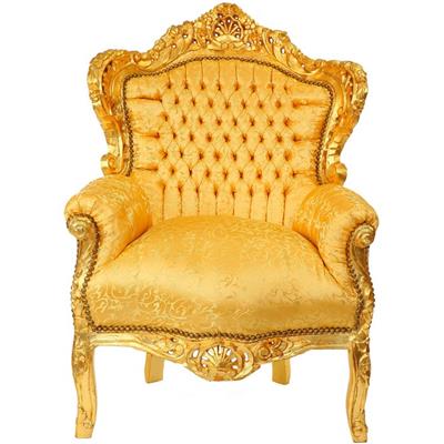 Fauteuil royal baroque doré Stockholm